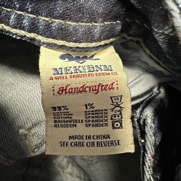 Buckle Men’s Easy Bootcut Size 28x34 Jeans Blue Dark Wash Denim Embellished - Picture 10 of 10